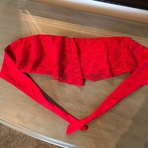 Mossimo Large Bandeau with Tie Back & Mesh Overlay